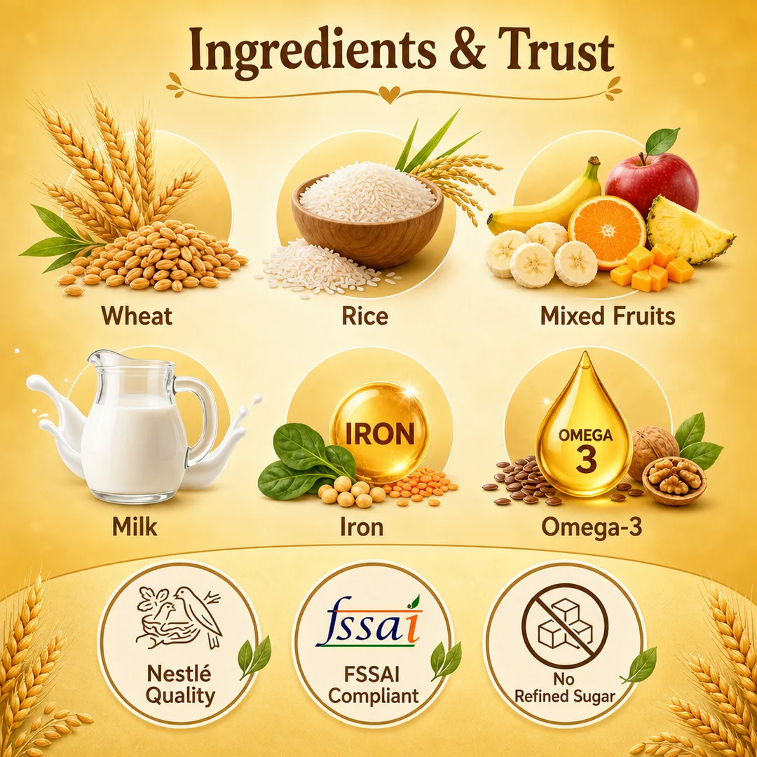 Cerelac 3 Wheat Rice Mixed Fruit 300 GM view 3