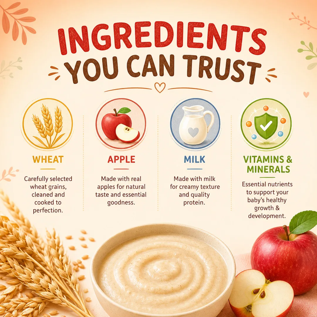 Cerelac Stage 1 Wheat Apple Refill 300GM view 3