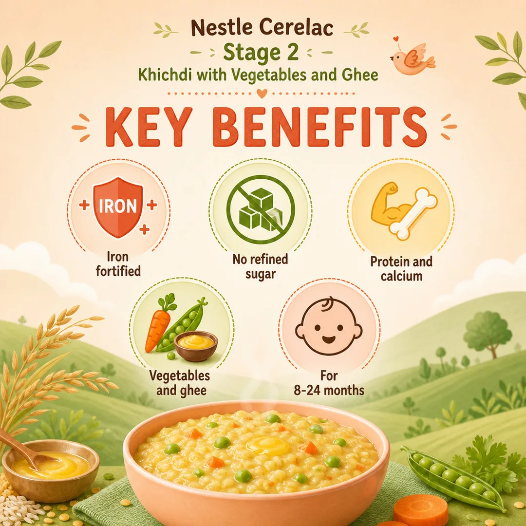 Cerelac Stage 2 Khichdi Veg Ghee 300GM Refill view 2