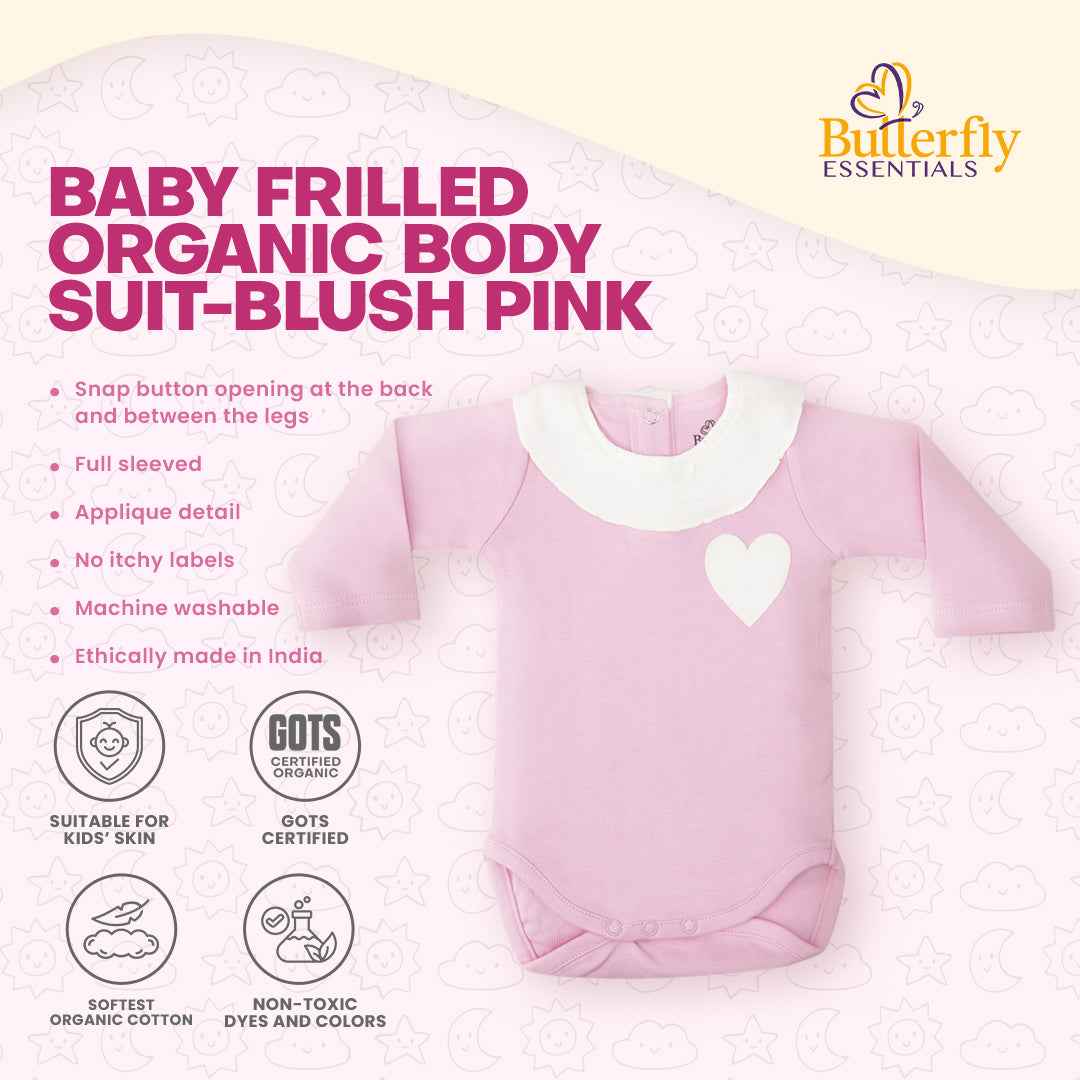 Baby Frilled Organic Body Suit view 3