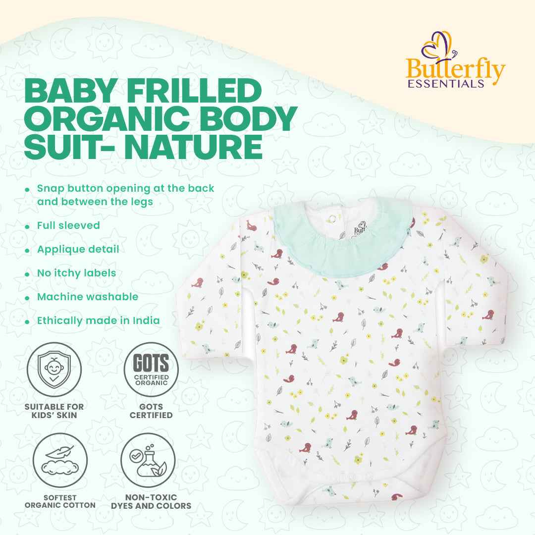 Baby Frilled Organic Body Suit