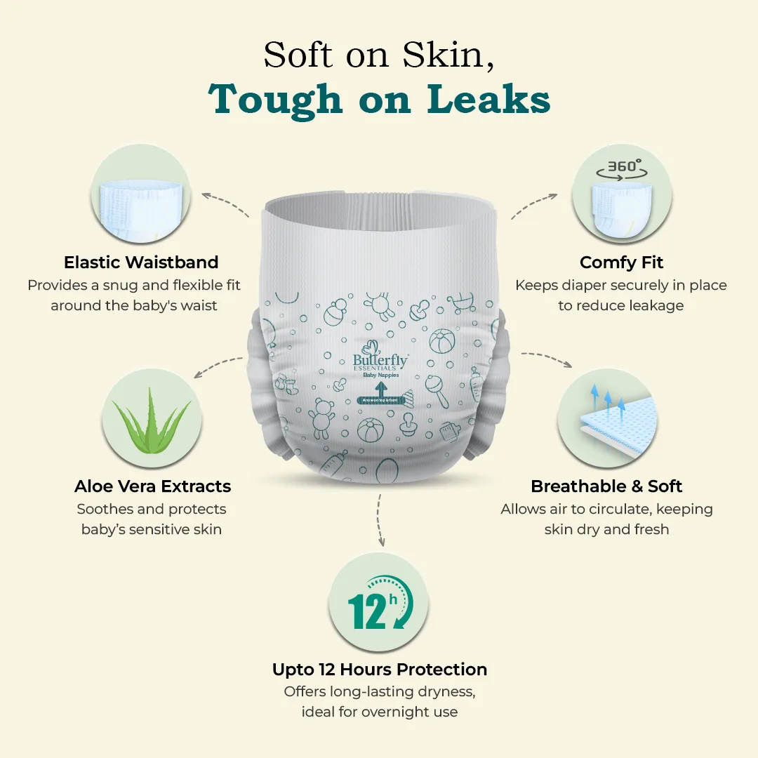 Baby Diapers – All-Day Dryness and Aloe Vera Care - Medium view 3
